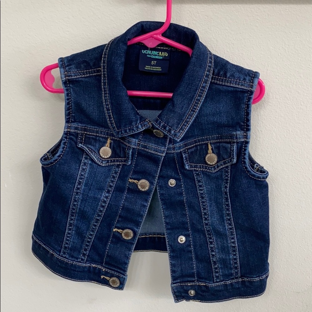 Toddler denim jacket vest 5T
